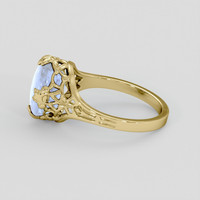 5.88 Ct. Blue Sapphire Ring, 10K Yellow Gold 4