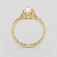 1.07 Ct. Peach Sapphire Ring, 10K Yellow Gold 3