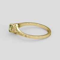 0.46 Ct. Yellowish Green Sapphire Ring, 10K Yellow Gold 4
