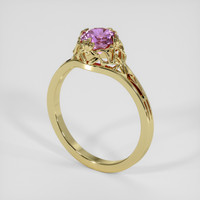 0.77 Ct. Pinkish Purple Sapphire Ring, 10K Yellow Gold 2