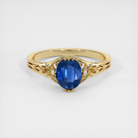 0.73 Ct. Sapphire Ring, 14K Yellow Gold 1