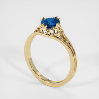 0.73 Ct. Sapphire Ring, 14K Yellow Gold 2