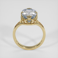 4.30 Ct. Rainbow Moonstone Ring, 14K Yellow Gold 3