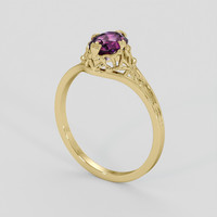 1.23 Ct. Purple Rhodolite Garnet Ring, 14K Yellow Gold 2