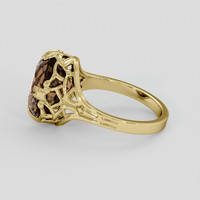 5.96 Ct. Orangish Brown Malaya Garnet Ring, 14K Yellow Gold 4