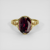 5.05 Ct. Red Garnet Ring, 14K Yellow Gold 1
