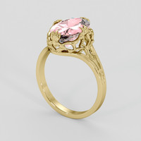 2.74 Ct. Pink Tourmaline Ring, 14K Yellow Gold 2