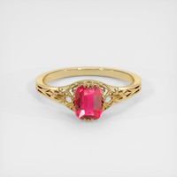 1.02 Ct. Ruby Ring, 14K Yellow Gold 1