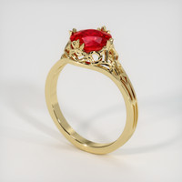 1.67 Ct. Ruby Ring, 14K Yellow Gold 2