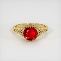 1.54 Ct. Ruby Ring, 14K Yellow Gold 1