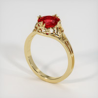 1.54 Ct. Ruby Ring, 14K Yellow Gold 2