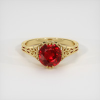 1.91 Ct. Ruby Ring, 14K Yellow Gold 1