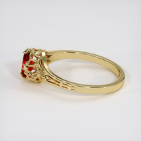 0.57 Ct. Ruby Ring, 14K Yellow Gold 4