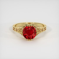 2.13 Ct. Ruby Ring, 14K Yellow Gold 1