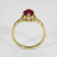 1.03 Ct. Pinkish Red Ruby Ring, 14K Yellow Gold 3