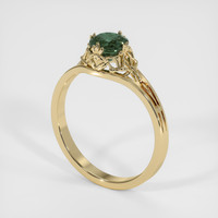 0.86 Ct. Green Sapphire Ring, 14K Yellow Gold 2