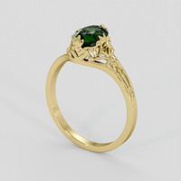 1.37 Ct. Green Sapphire Ring, 14K Yellow Gold 2