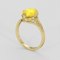 3.51 Ct. Yellow Sapphire Ring, 14K Yellow Gold 2