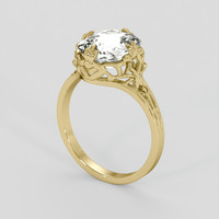 4.29 Ct. White Sapphire Ring, 14K Yellow Gold 2