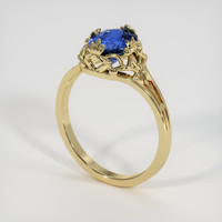 2.56 Ct. Sapphire Ring, 14K Yellow Gold 2
