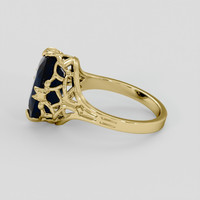 6.15 Ct. Blue Sapphire Ring, 14K Yellow Gold 4