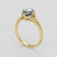 2.14 Ct. Bi Color / Parti Sapphire Ring, 14K Yellow Gold 2