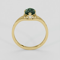 1.05 Ct. Green Sapphire Ring, 14K Yellow Gold 3