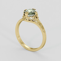 1.57 Ct. Green Sapphire Ring, 14K Yellow Gold 2