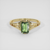 1.52 Ct. Green Sapphire Ring, 14K Yellow Gold 1