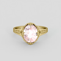 3.59 Ct. Pink Sapphire Ring, 14K Yellow Gold 1