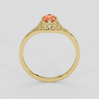 0.43 Ct. Padparadscha Sapphire Ring, 14K Yellow Gold 3