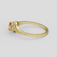0.43 Ct. Padparadscha Sapphire Ring, 14K Yellow Gold 4