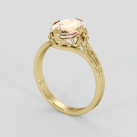 2.25 Ct. Padparadscha Sapphire Ring, 14K Yellow Gold 2
