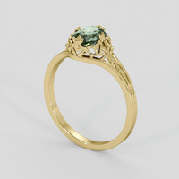 1.14 Ct. Color Change Sapphire Ring, 14K Yellow Gold 2
