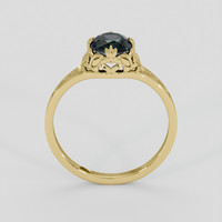1.23 Ct. Bluish Green Sapphire Ring, 14K Yellow Gold 3