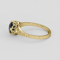 1.23 Ct. Bluish Green Sapphire Ring, 14K Yellow Gold 4