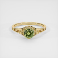 0.66 Ct. Sapphire Ring, 14K Yellow Gold 1