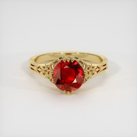 2.20 Ct. Ruby Ring, 14K Yellow Gold 1