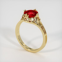 2.20 Ct. Ruby Ring, 14K Yellow Gold 2