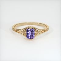 0.80 Ct. Sapphire Ring, 14K Yellow Gold 1