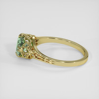 1.27 Ct. Yellowish Green Sapphire Ring, 14K Yellow Gold 4