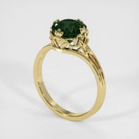 2.56 Ct. Green Sapphire Ring, 14K Yellow Gold 2
