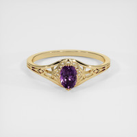0.55 Ct. Sapphire Ring, 14K Yellow Gold 1