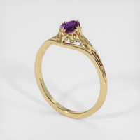 0.55 Ct. Sapphire Ring, 14K Yellow Gold 2