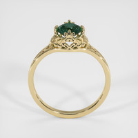 0.74 Ct. Bluish Green Sapphire Ring, 14K Yellow Gold 3