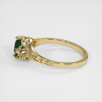 0.74 Ct. Bluish Green Sapphire Ring, 14K Yellow Gold 4