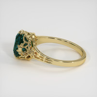 2.52 Ct. Greenish Blue Sapphire Ring, 14K Yellow Gold 4