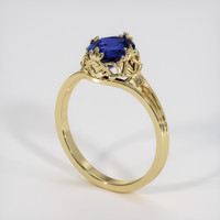 1.56 Ct. Purplish Blue Sapphire Ring, 14K Yellow Gold 2