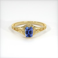 1.00 Ct. Sapphire Ring, 18K Yellow Gold 1