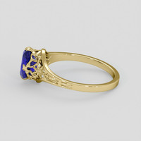 1.39 Ct. Blue Sapphire Ring, 18K Yellow Gold 4